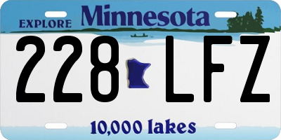 MN license plate 228LFZ
