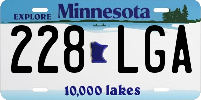 MN license plate 228LGA