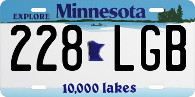 MN license plate 228LGB