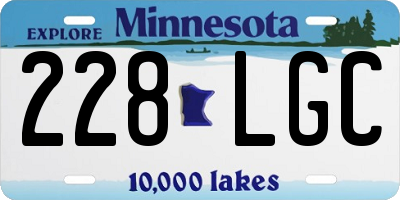 MN license plate 228LGC