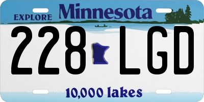 MN license plate 228LGD