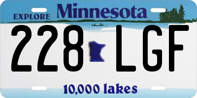 MN license plate 228LGF