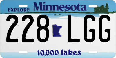 MN license plate 228LGG