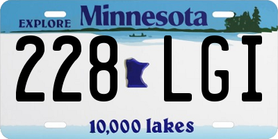 MN license plate 228LGI