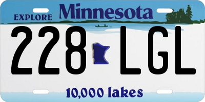 MN license plate 228LGL