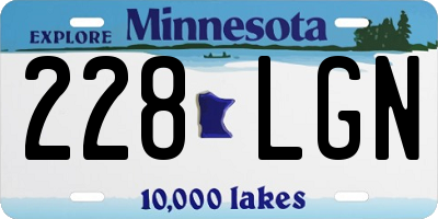 MN license plate 228LGN