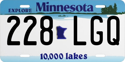 MN license plate 228LGQ