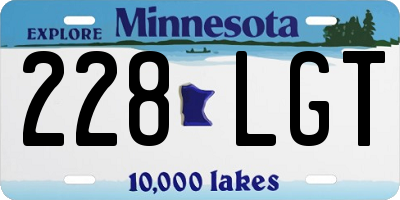 MN license plate 228LGT