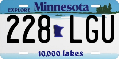 MN license plate 228LGU