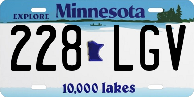 MN license plate 228LGV