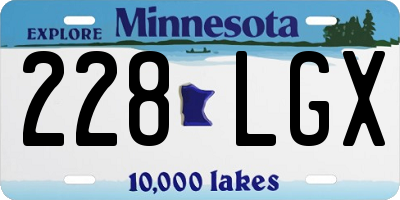 MN license plate 228LGX