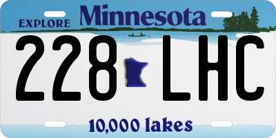 MN license plate 228LHC