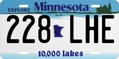 MN license plate 228LHE