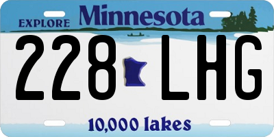 MN license plate 228LHG