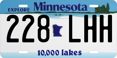 MN license plate 228LHH