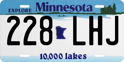 MN license plate 228LHJ