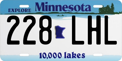 MN license plate 228LHL