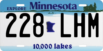 MN license plate 228LHM