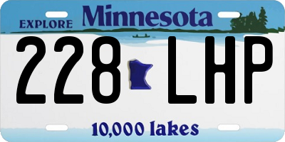 MN license plate 228LHP