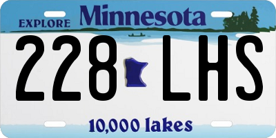 MN license plate 228LHS