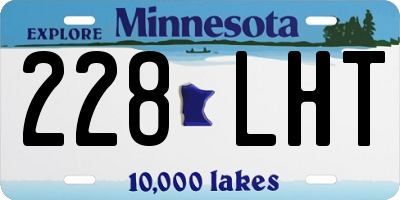 MN license plate 228LHT