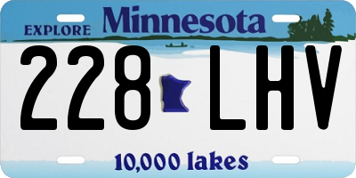 MN license plate 228LHV