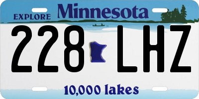 MN license plate 228LHZ