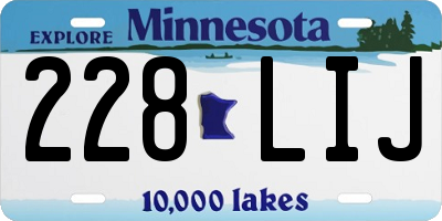 MN license plate 228LIJ