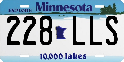 MN license plate 228LLS