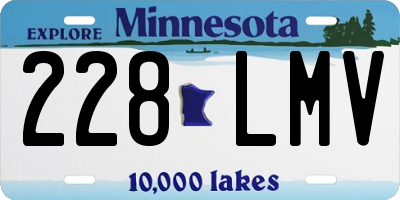 MN license plate 228LMV