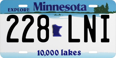 MN license plate 228LNI