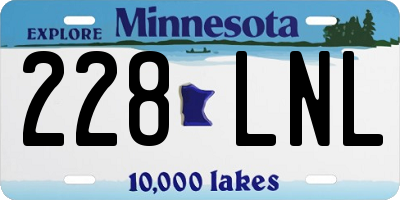 MN license plate 228LNL
