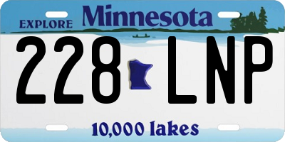 MN license plate 228LNP