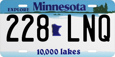 MN license plate 228LNQ