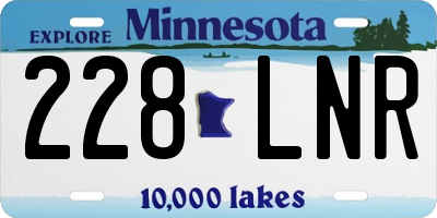 MN license plate 228LNR