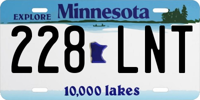 MN license plate 228LNT