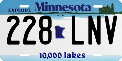 MN license plate 228LNV