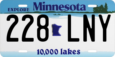 MN license plate 228LNY