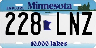 MN license plate 228LNZ