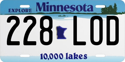 MN license plate 228LOD