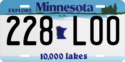 MN license plate 228LOO