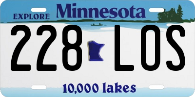 MN license plate 228LOS