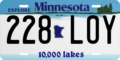 MN license plate 228LOY