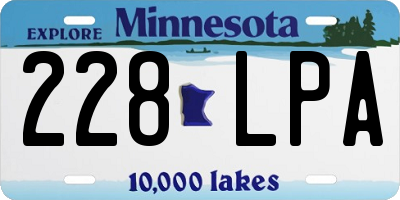 MN license plate 228LPA