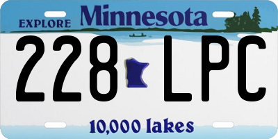 MN license plate 228LPC