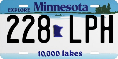 MN license plate 228LPH
