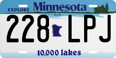 MN license plate 228LPJ