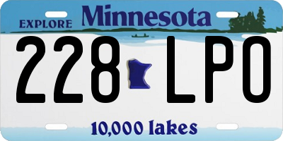 MN license plate 228LPO