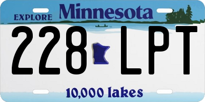 MN license plate 228LPT