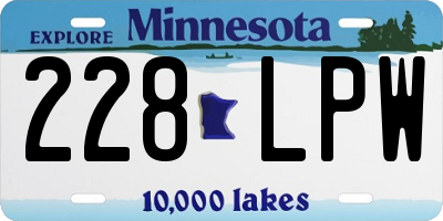 MN license plate 228LPW
